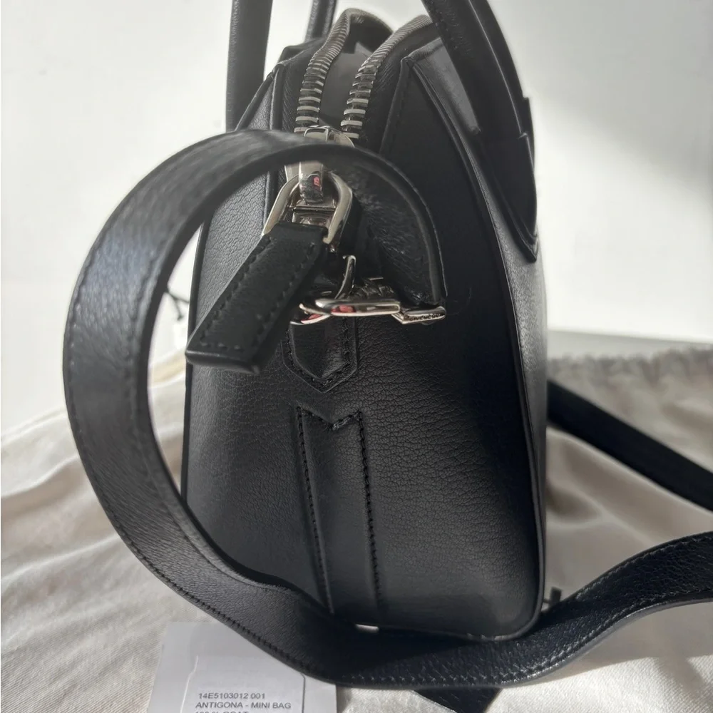 Givenchy Antigona Black Leather Satchel Bag Mini